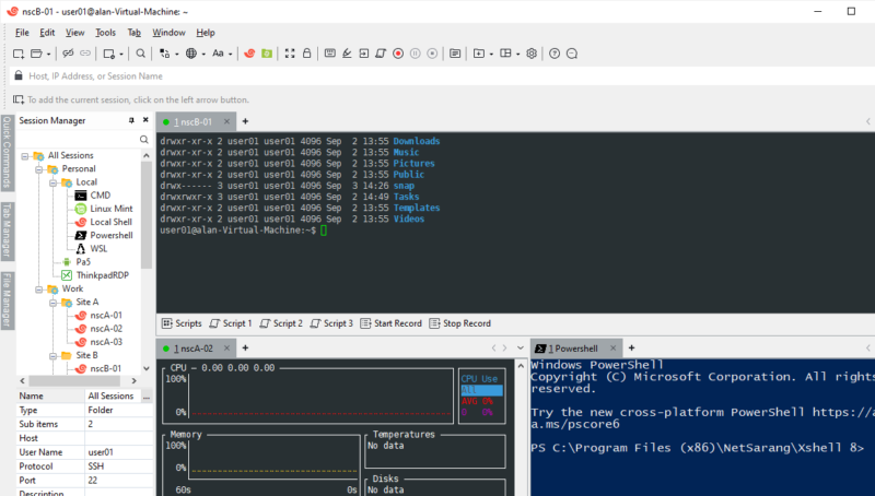 Xshell 软件界面展示